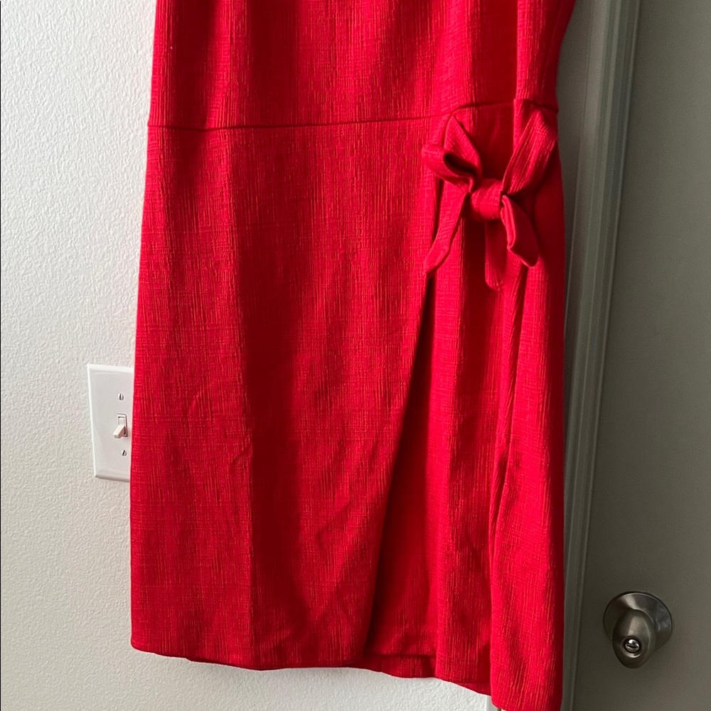 LOFT Vibrant Red Mini Dress - Picture 4 of 7